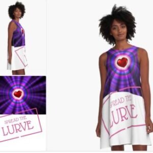 Spread the Lurve cosmic love heart design